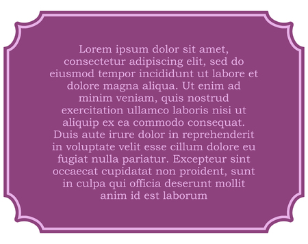 Pink purple border frame deco vector art simple line cornerのイラスト素材