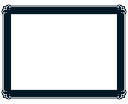 Border frame molding line deco vector label simpleのイラスト素材