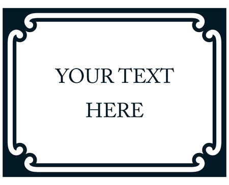 Border frame line deco vector label simpleのイラスト素材