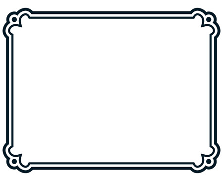 Border frame line deco vector label simpleのイラスト素材