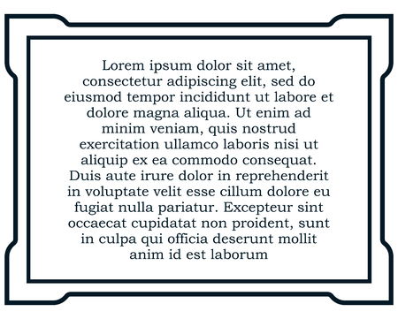 Border frame line deco vector label simpleのイラスト素材