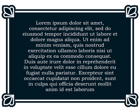 Border frame line deco vector label simpleのイラスト素材