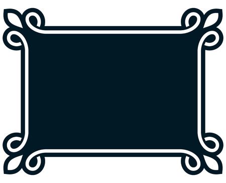 Border frame line deco vector label simpleのイラスト素材