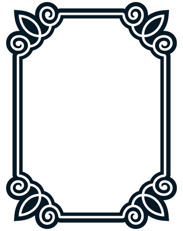 Border frame line deco vector label simpleのイラスト素材
