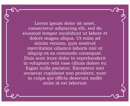 Pink purple border frame deco vector art simple line cornerのイラスト素材