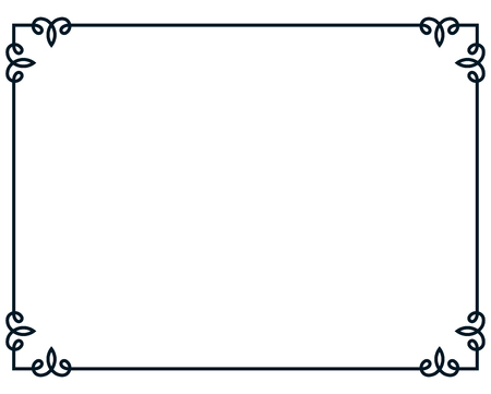 Border frame line deco vector label simpleのイラスト素材