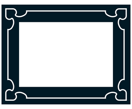 Border frame molding line deco vector label simpleのイラスト素材