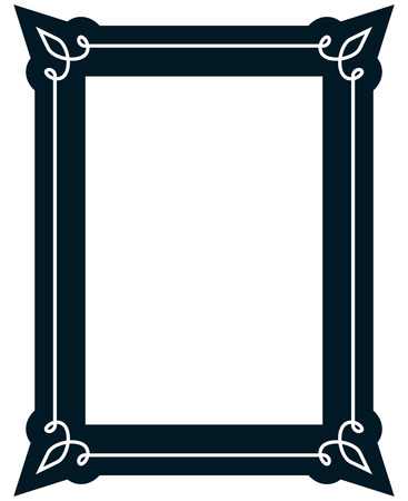 Border frame molding line deco vector label simpleのイラスト素材