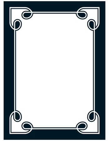 Border frame line deco vector label simpleのイラスト素材