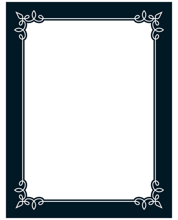 Border frame line deco vector label simpleのイラスト素材