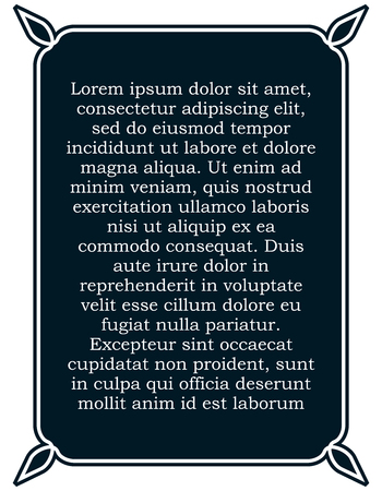 Border frame line deco vector label simpleのイラスト素材