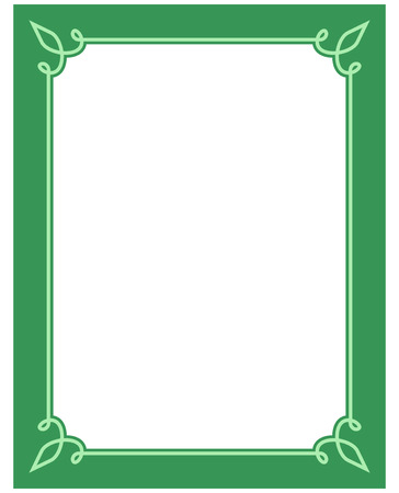 Blue border frame deco vector label simple line cornerのイラスト素材