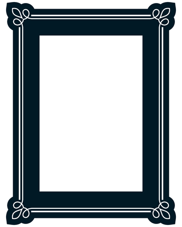 Border frame molding line deco vector label simpleのイラスト素材