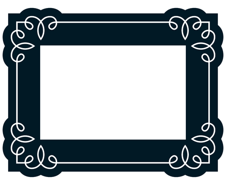 Border frame molding line deco vector label simpleのイラスト素材
