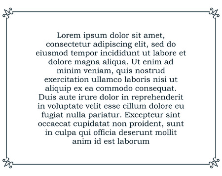 Border frame line deco vector label simpleのイラスト素材