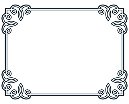 Border frame line deco vector label simpleのイラスト素材