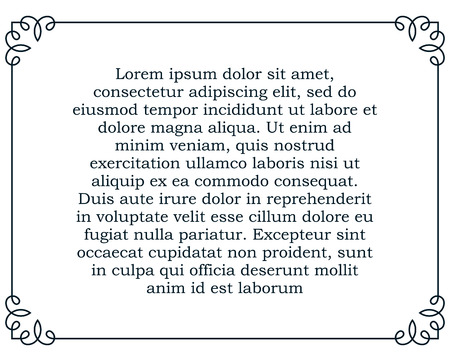 Border frame line deco vector label simpleのイラスト素材