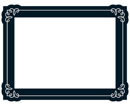 Border frame molding line deco vector label simpleのイラスト素材