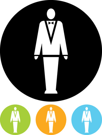 Man in formal suit iconのイラスト素材
