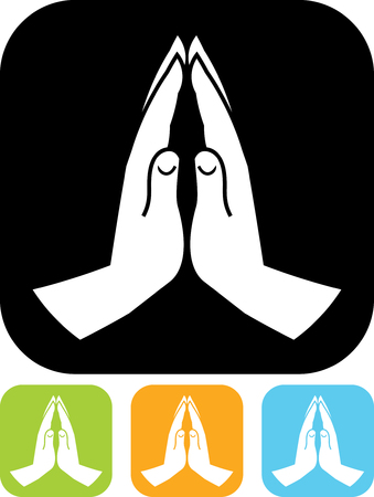 Praying hands vector iconのイラスト素材