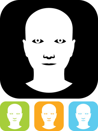 Human head face vector isolatedのイラスト素材