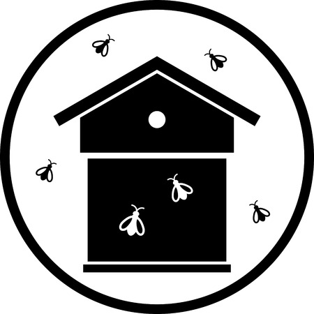 Beehive vector icon isolatedのイラスト素材