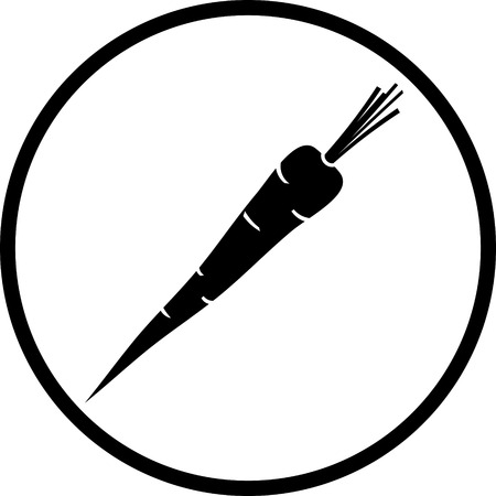 Carrot vector icon isolatedのイラスト素材