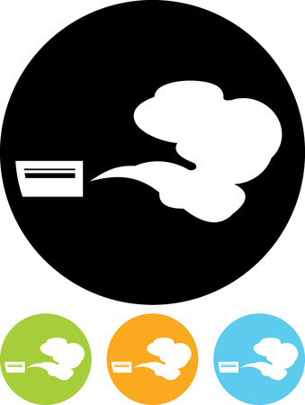 Tail-pipe exhaust pipe system car fumes vector iconのイラスト素材