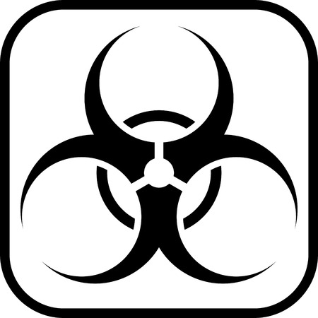 Biohazard symbol vector sign isolatedのイラスト素材