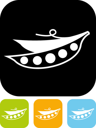 Pea pod vector iconのイラスト素材