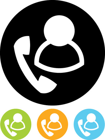 Call center agent vector icon isolatedのイラスト素材
