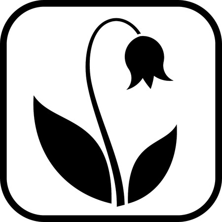 Bluebell flower vector iconのイラスト素材