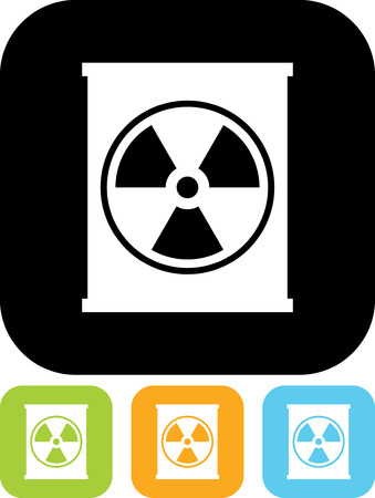 Container with radioactive waste vector iconのイラスト素材
