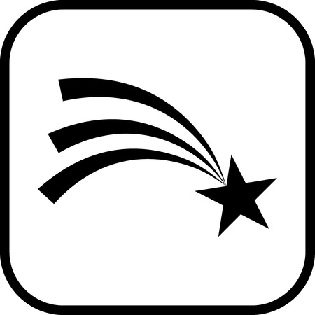 Shooting star vector iconのイラスト素材