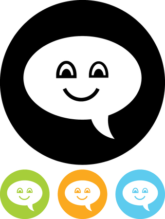 Speech bubble funny iconのイラスト素材