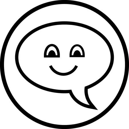 Speech bubble funny iconのイラスト素材