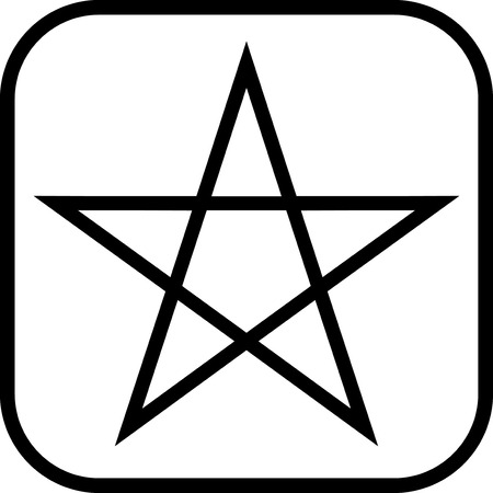 Pentagram vector icon isolatedのイラスト素材