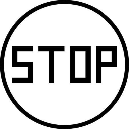 Stop sign vectorのイラスト素材