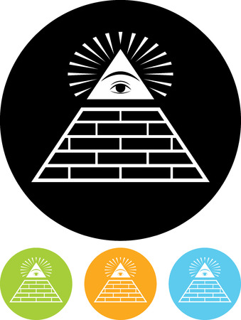 Illuminati masonic symbol vector isolatedのイラスト素材