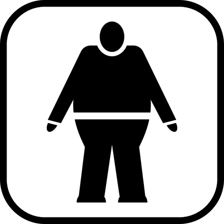 Fat man figure vector iconのイラスト素材