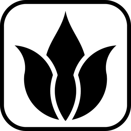 Floral emblem vector isolatedのイラスト素材