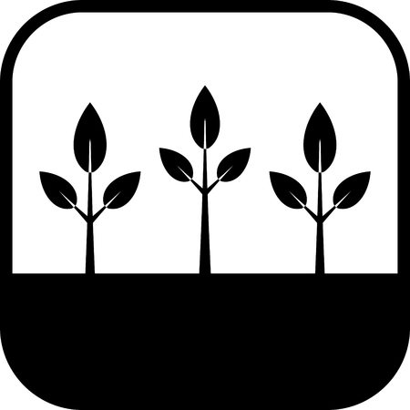Plants vector icon isolatedのイラスト素材