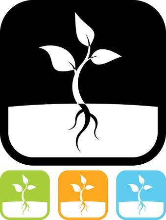 Plant sprout vector iconのイラスト素材