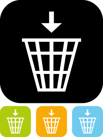 Trash bin vector iconのイラスト素材