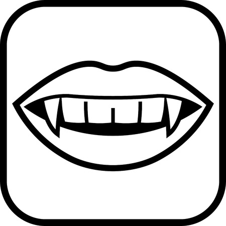 Vampire teeth vectorのイラスト素材