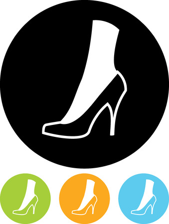 High Hill Shoe Vector iconのイラスト素材