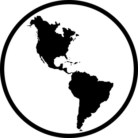 Americas map vector iconのイラスト素材