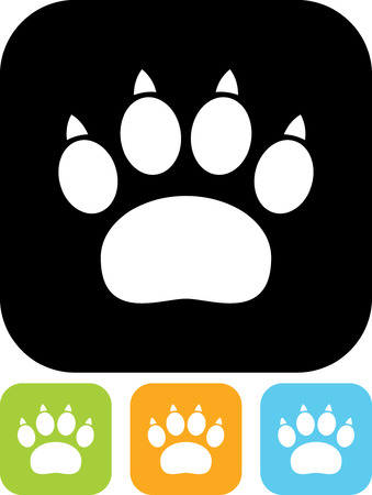 Animal paw foot print vector isolatedのイラスト素材