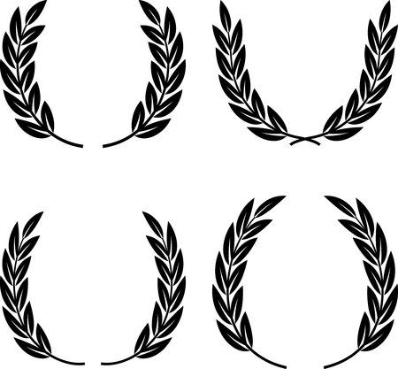 Laurel Wreaths Vector Isolatedのイラスト素材