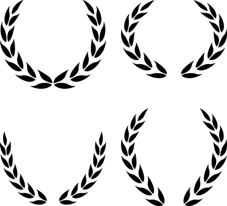 Laurel Wreaths Vector Isolatedのイラスト素材